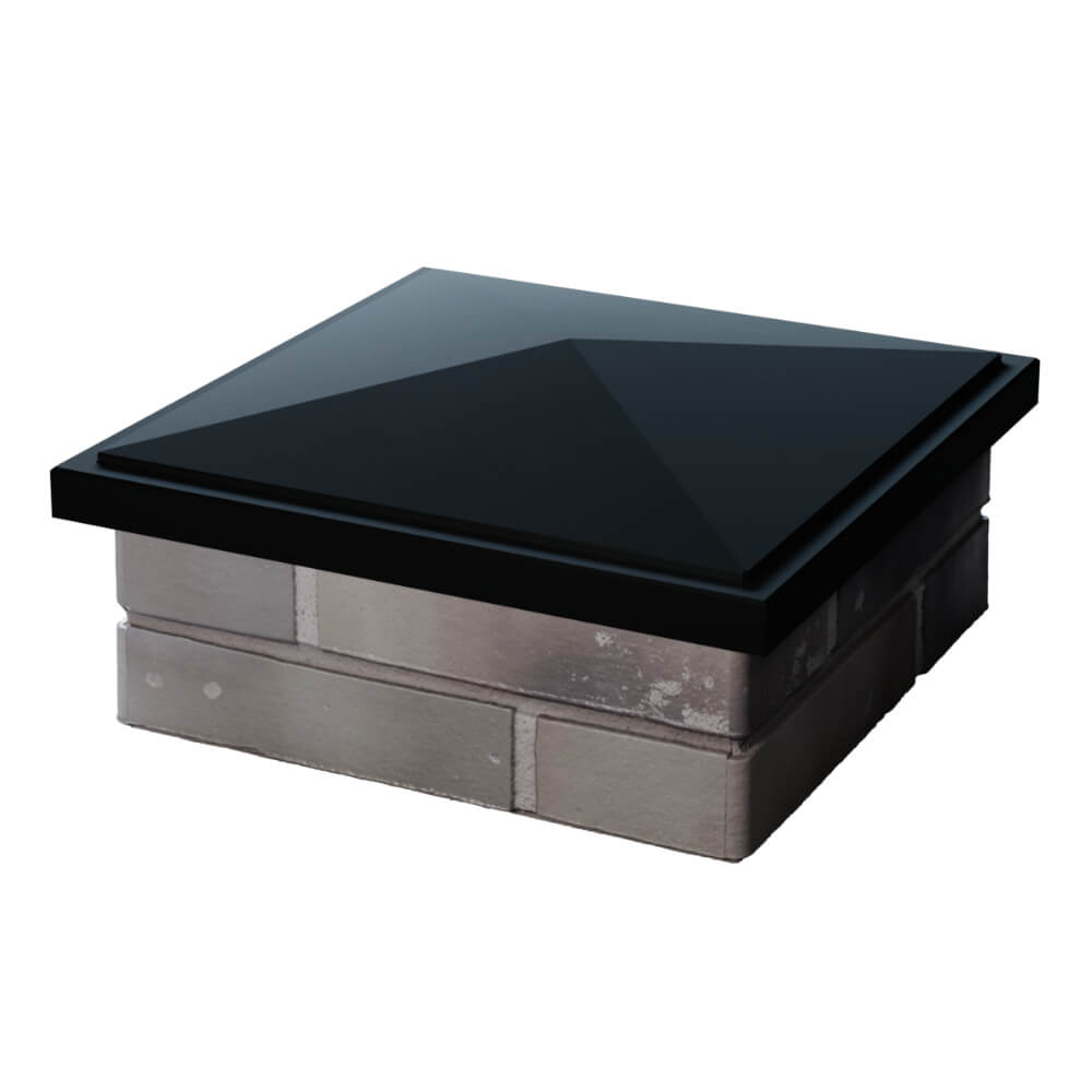 Колпак Zking БонаМоно Черный на столб 1.5х1.5 кирпича (385х385, 400х400мм)