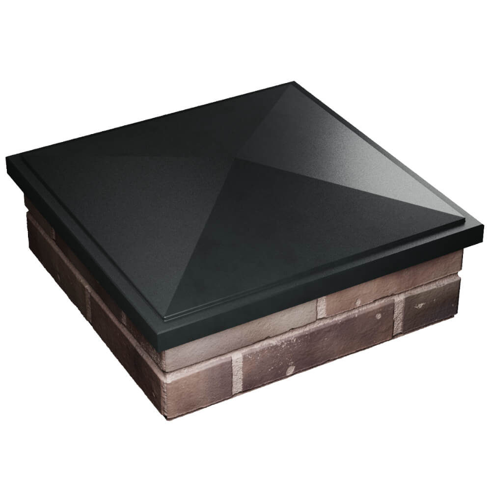 Колпак Zking БонаМоно Черный на столб 2х2 кирпича (515х515, 530х530мм)